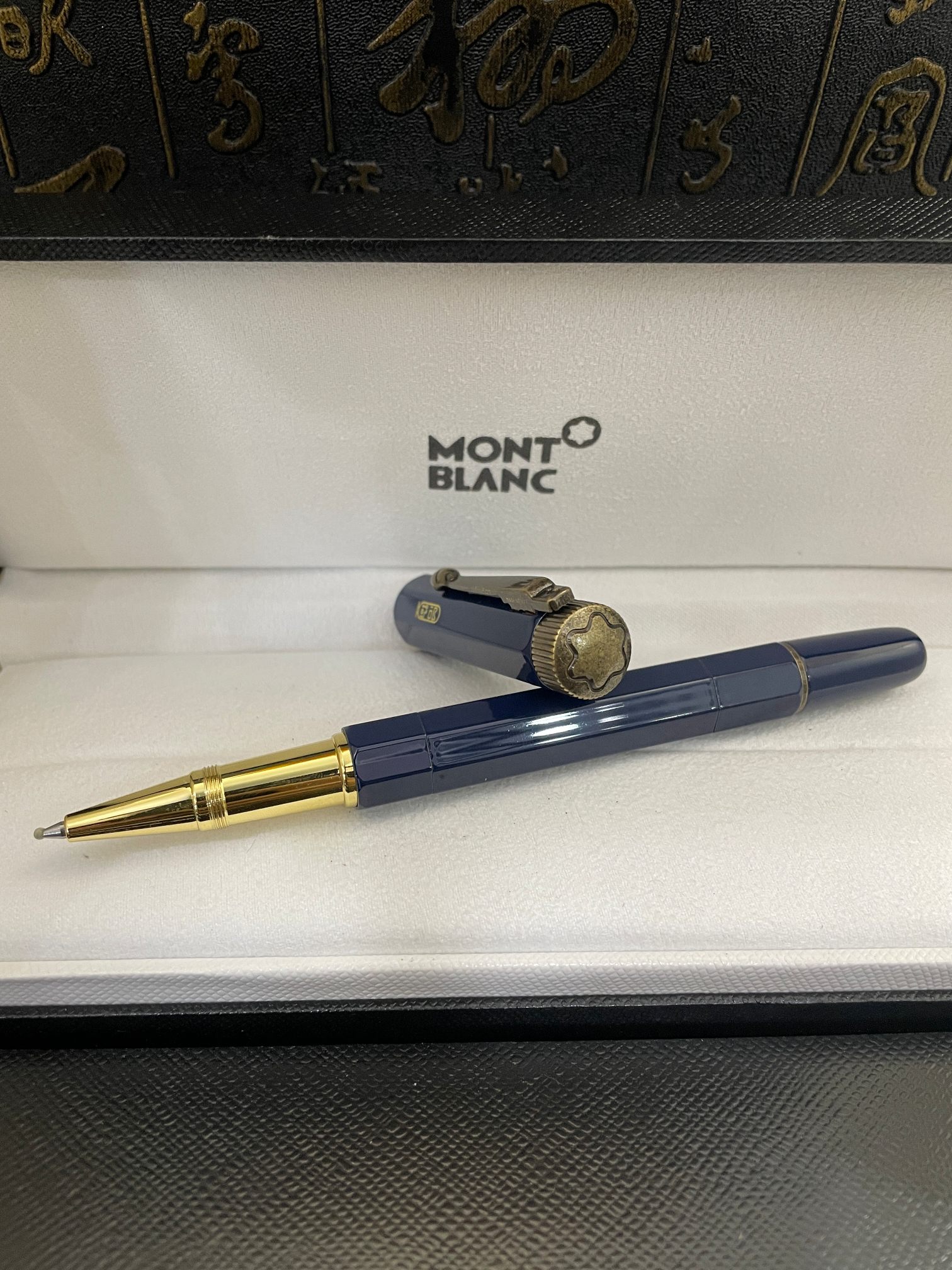 Copy Montblanc Heritage Egyptomania Rollerball Blue Gold